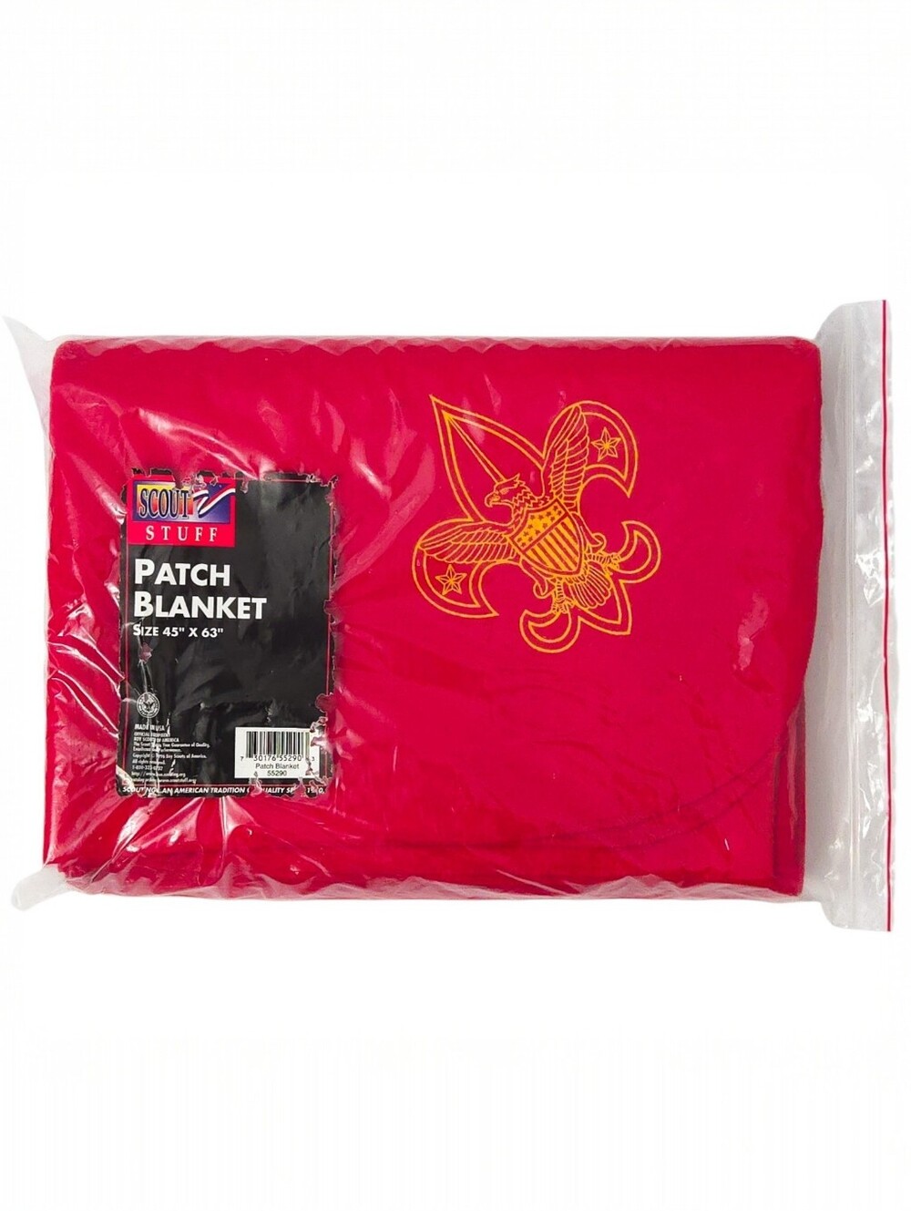 Boy Scout Vintage 1996 Red & Yellow Felt Patch Blanket